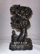 儒松(黑檀木雕)