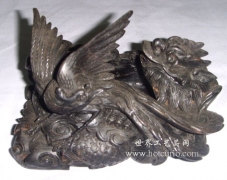龙凤烟缸(黑檀木雕组图
