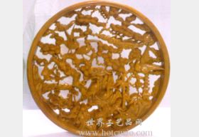 大圆窗花(黄花梨木雕组图