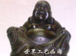 弥乐坐莲台(黄木木雕组图) 26x24x19 CM