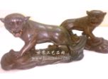 双虎啸西风(黄花梨木木雕组图) 18x9x6CM X 2