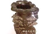 金钱松笔筒(鸡翅木木雕组图) 23x15x13 CM